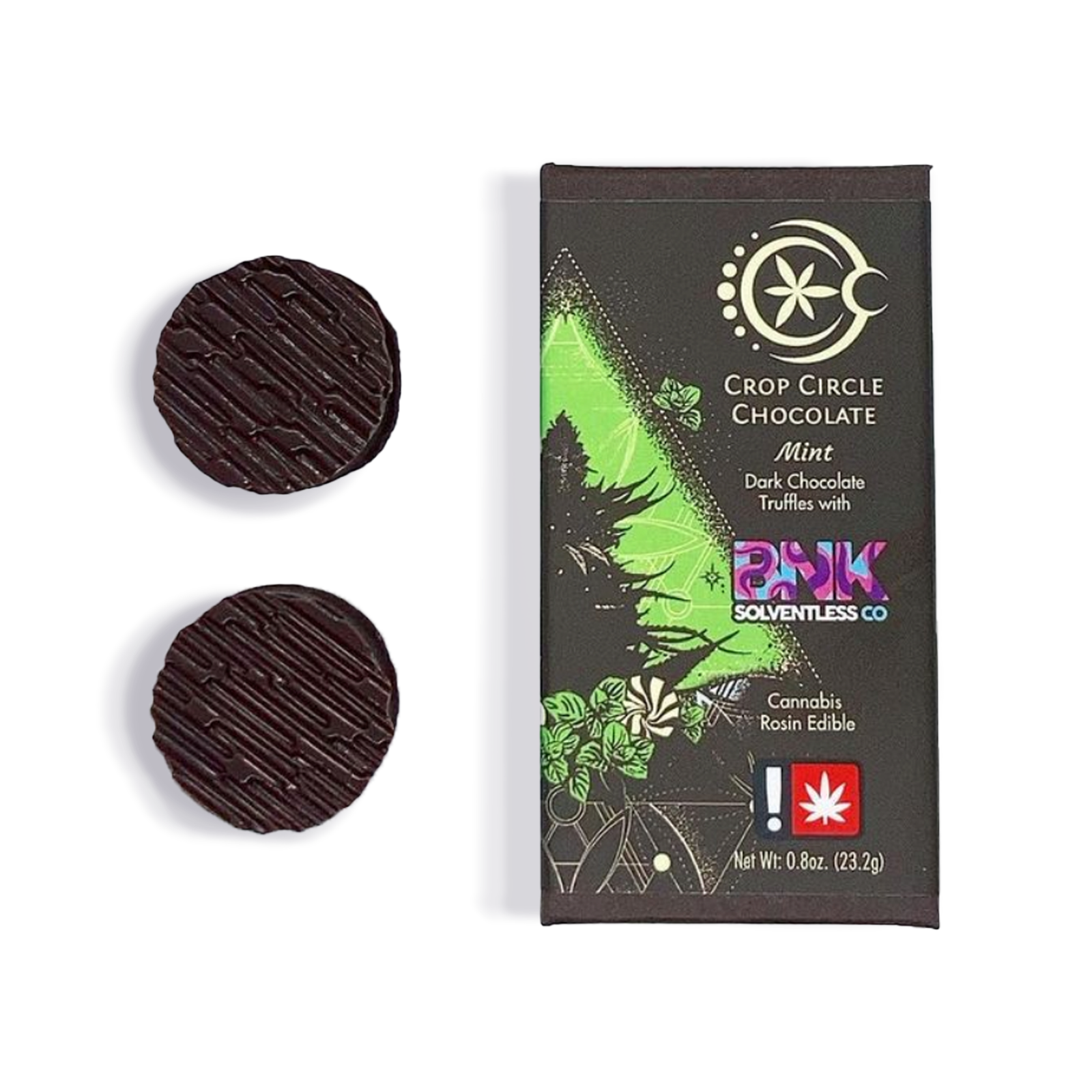 Photograph of product: GMO Cookies Rosin Infused Mint Dark Chocolate Truffles 5-pack