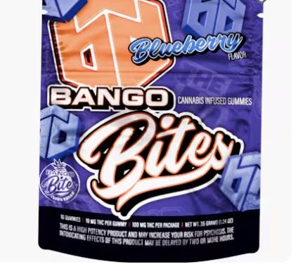 Photograph of product: Bango Bites Bango Blueberry Gummies - 100mg