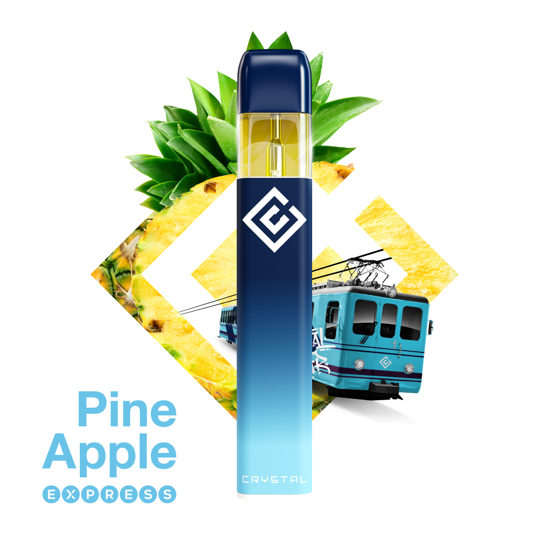 Photograph of product: Disposable Vape | Crystal Clear Blast | Pineapple Express | Distillate | 1g