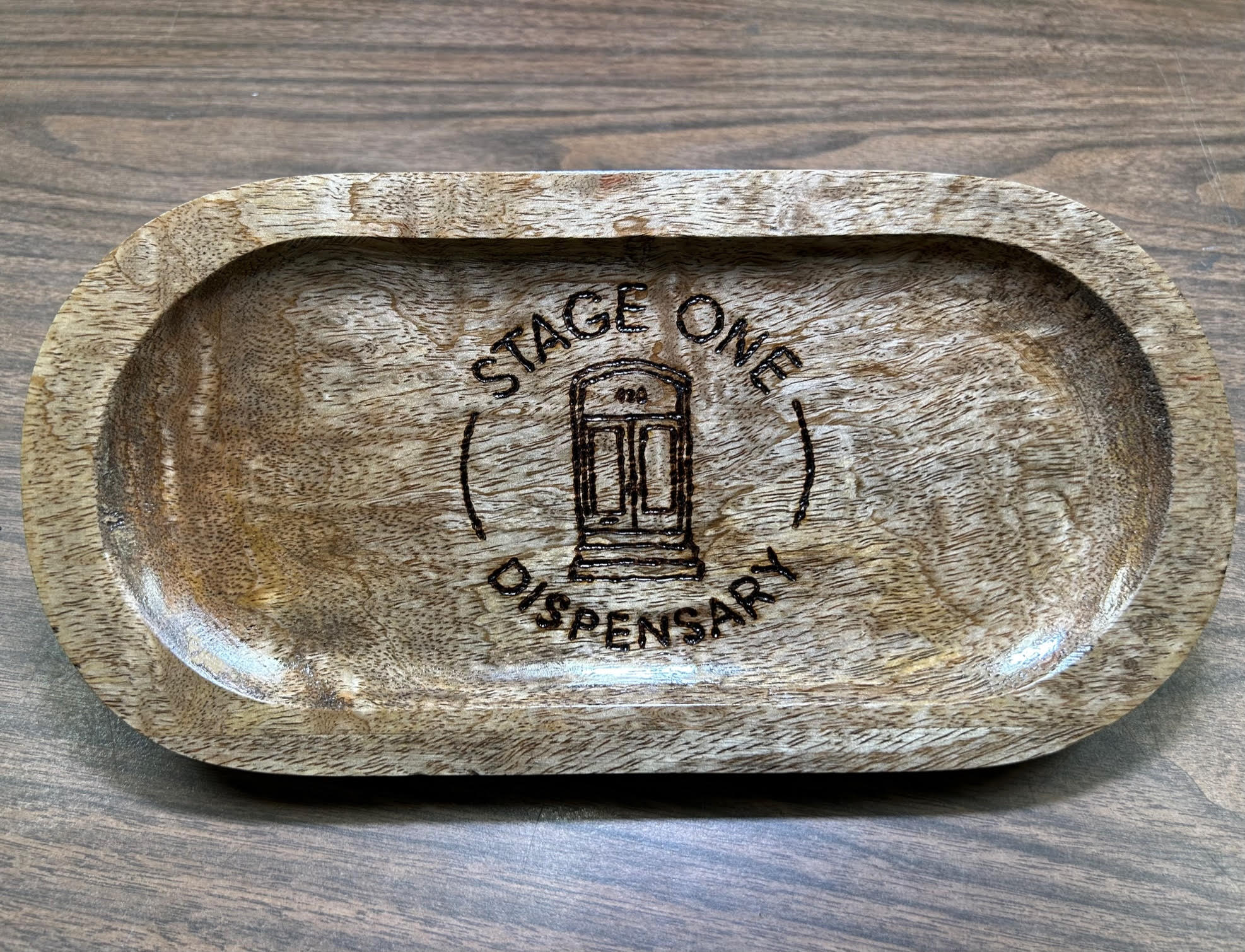 Photograph of product: Stage One Dispensary Wooden Rolling Tray