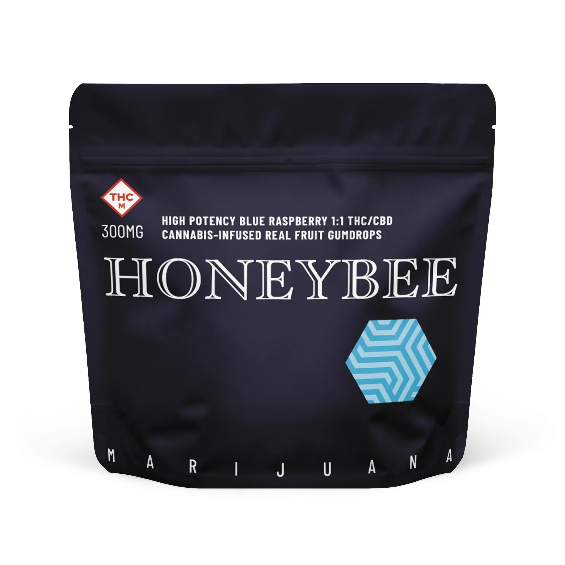 Photograph of product: HONEYBEE - 1:1 TH-oui:CBD BLUE RASPBERRY 300mg
