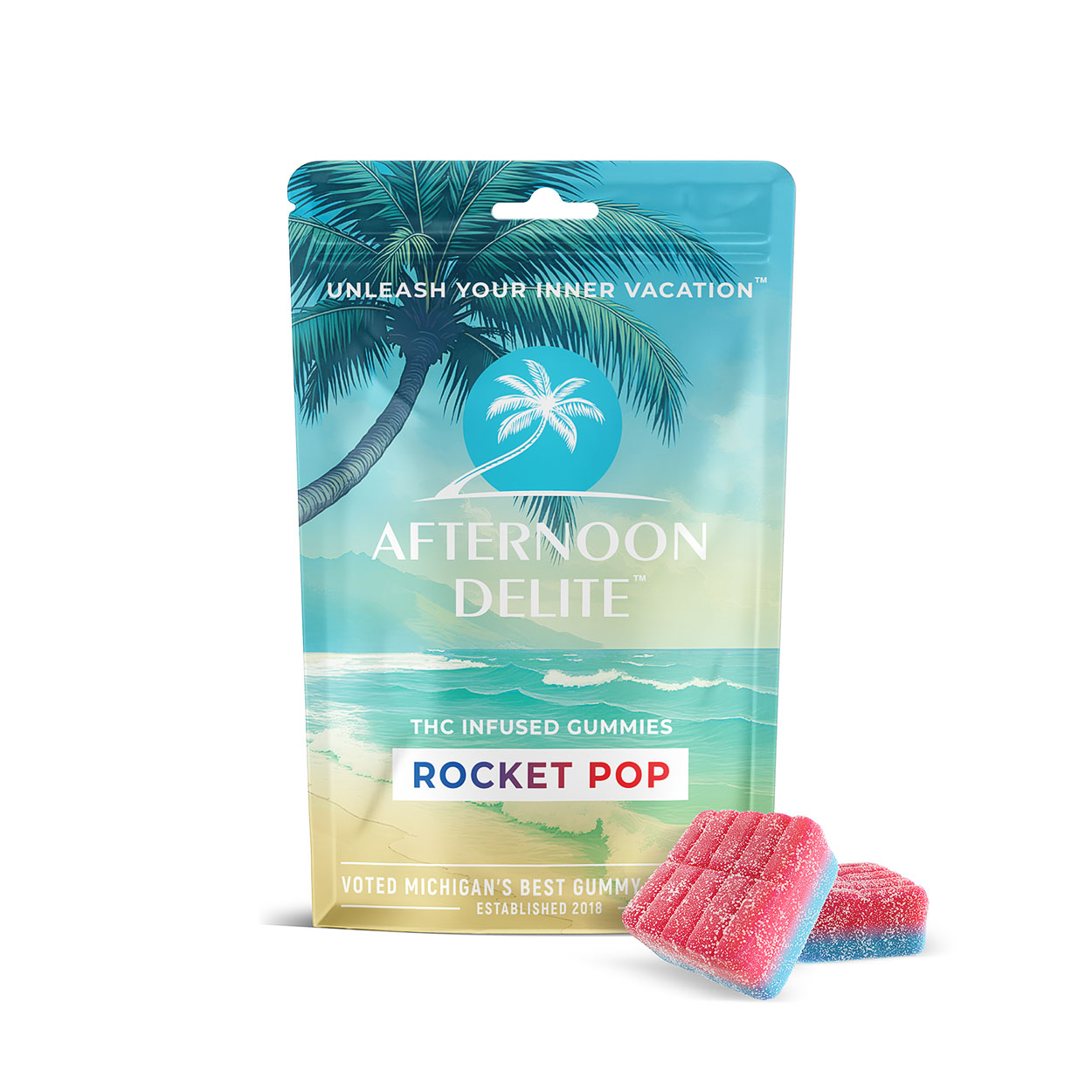 Photograph of product: Afternoon Delite | 200MG Gummies | Rocket Pop