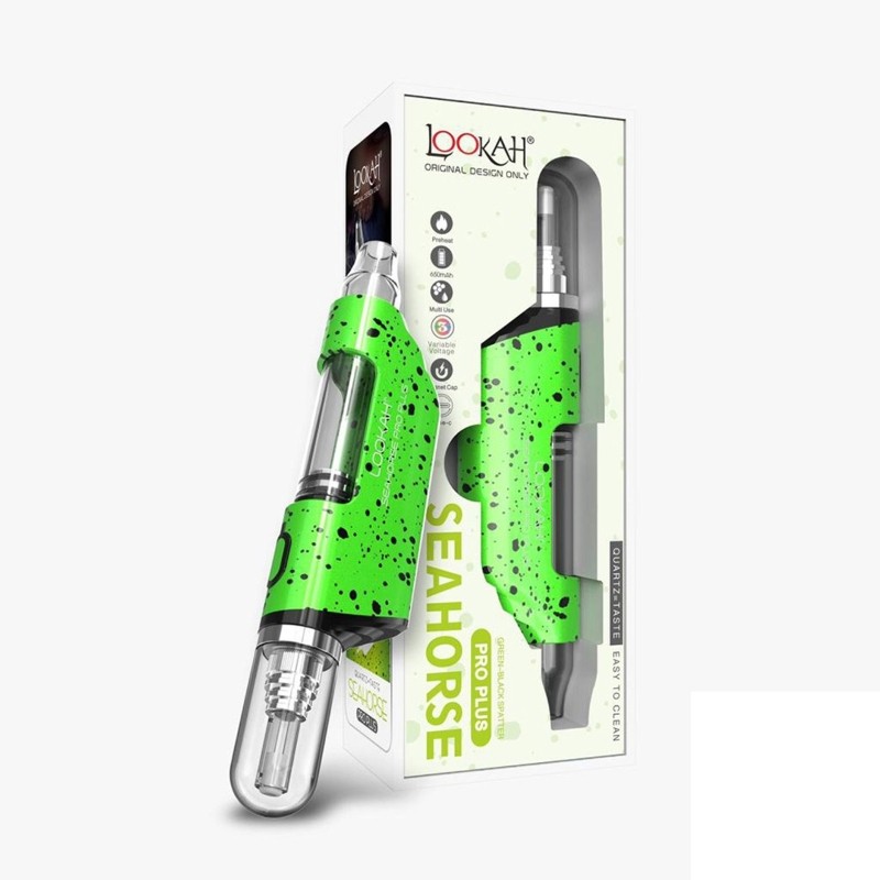 Photograph of product: Lookah Seahorse Pro Plus Green-Black Spatter