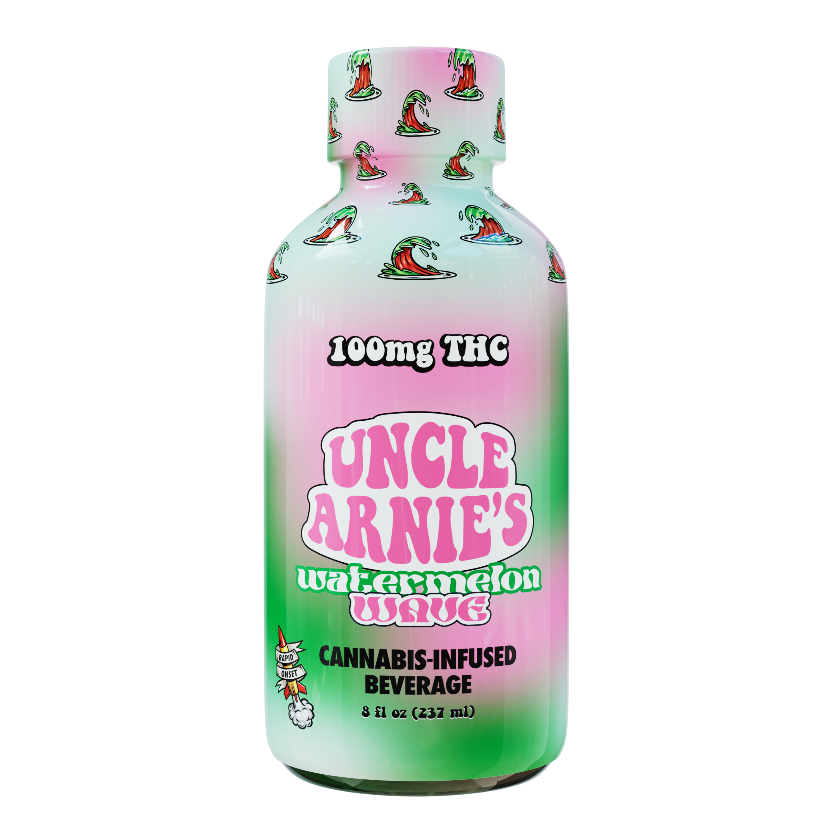 Photograph of product: Uncle Arnie's | Watermelon Wave | 8oz | 100mg