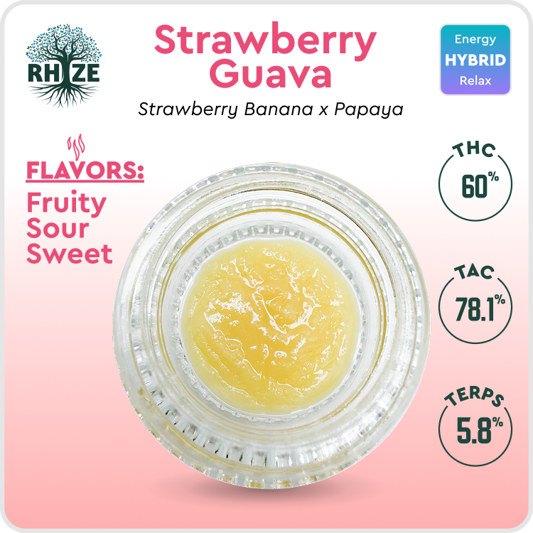 Photograph of product: Strawberry Guava | 1g Live Rosin