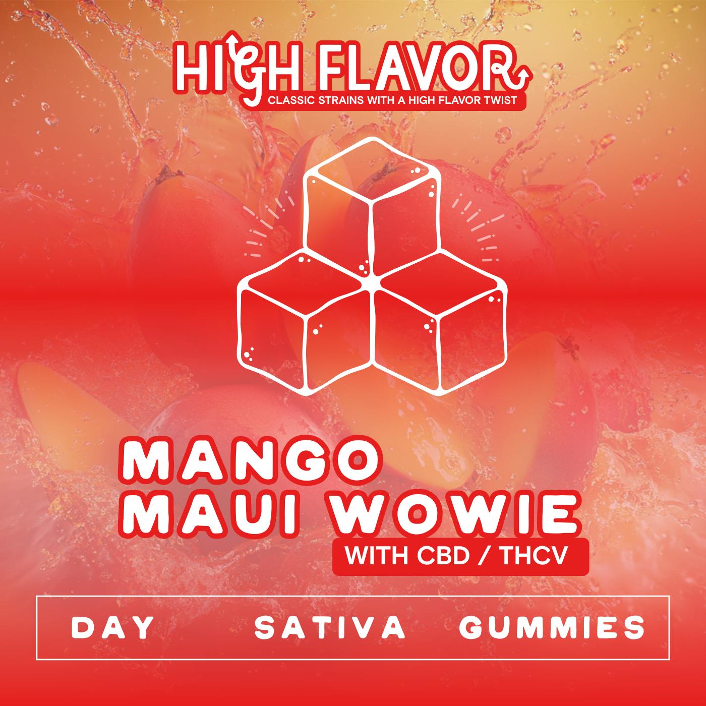 Photograph of product: Mango Maui Wowie | Gummies | 20pk | By High Flavor