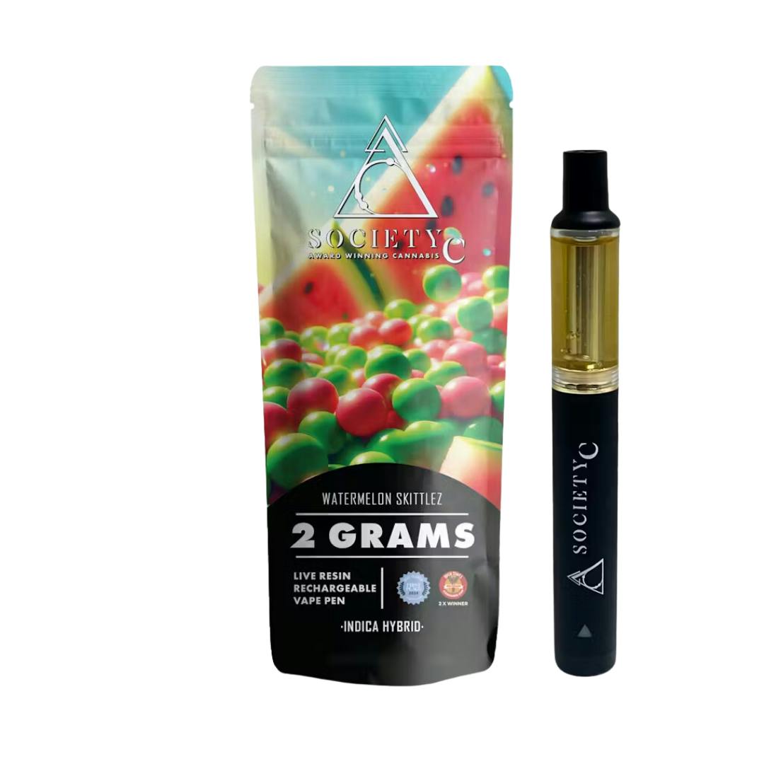 Photograph of product: Society C | Watermelon Skittles 2g Live Resin Disposable