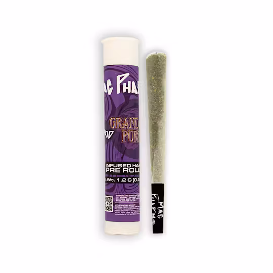 Photograph of product: Mac Pharms - Grandaddy Purple - Infused Pre-Roll