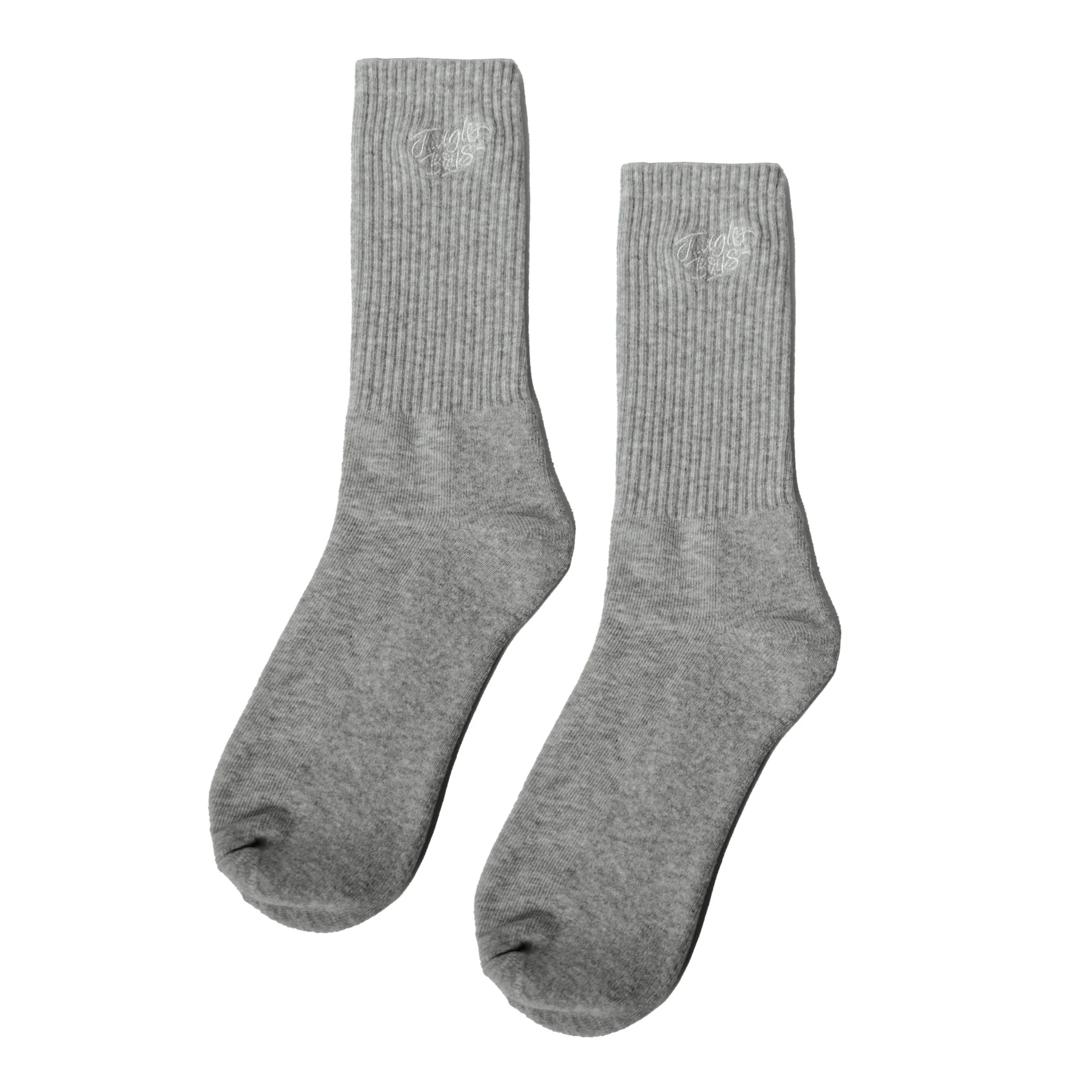 Photograph of product: Stacked Emblem Socks | Grey