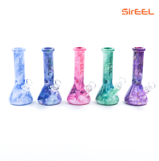 Photograph of product: MirageStone Beaker Bong with Flower Bowl Glass 8" Bong