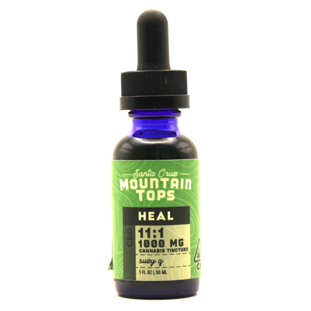 Photograph of product: SANTA CRUZ MOUNTAIN TOPS - CBD HEAL SUZY Q 11:1 CBD:TH-oui TINCTURE 30ML