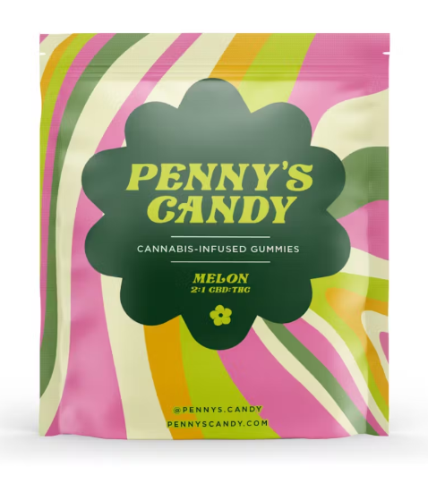 Photograph of product: 2:1 CBD:TH-oui Melon | 100mg | Edible | Penny's Candy