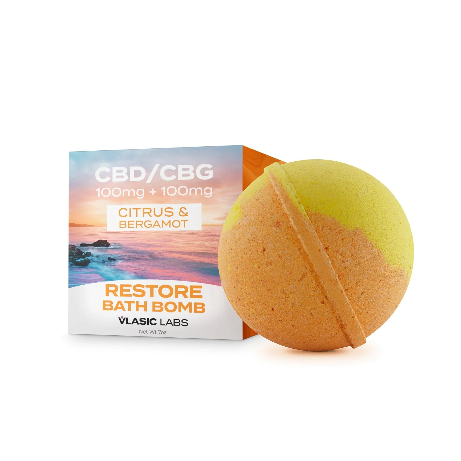 Photograph of product: Vlasic Labs CBG Restore Bath Bomb (200mg:CBG 200mg:CBD)