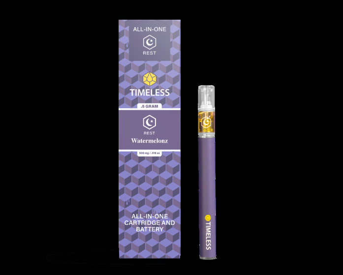 Photograph of product: Blackberry Kush | 0.5g | Disposable Vape | Timeless