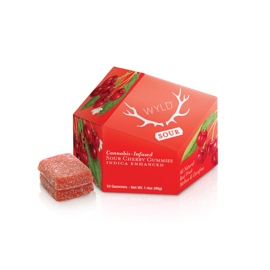 Photograph of product: Gummies | Sour Cherry 100mg (Oui'd)