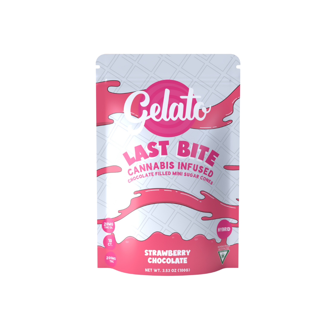 Photograph of product: Gelato - 200mg Last Bites - Strawberry White Chocolate