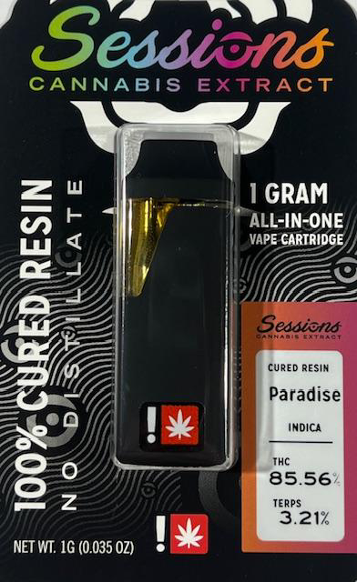 Photograph of product: Disposable Cartridge - 1g Cured Resin Sessions - Eastbound and Down