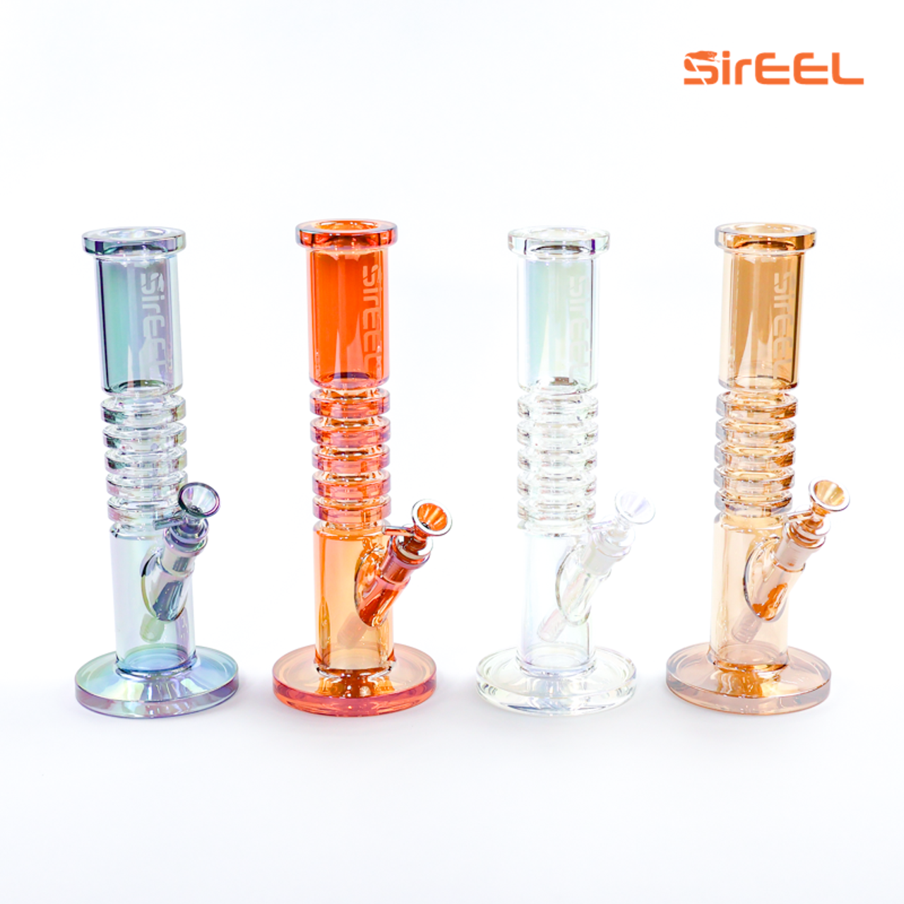 Photograph of product: SirEEL - 11.5" Iridized Totally Tubular Bong with Bowl (Assorted Colors)