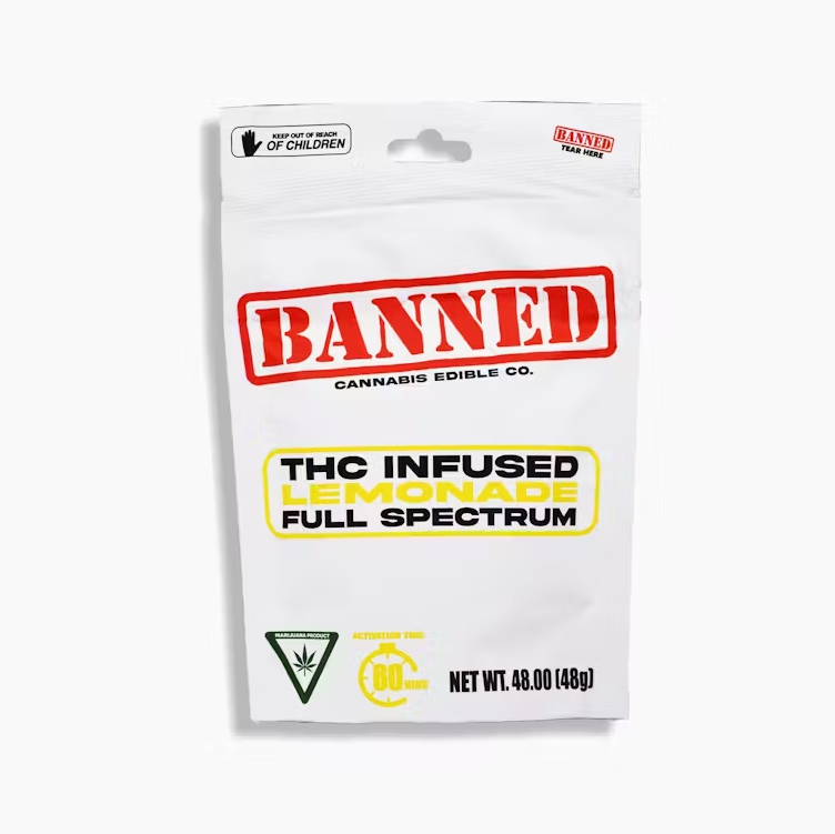 Photograph of Product: Banned - Gummies Clusters - 200mg - 4pk - Lemonade