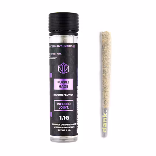 Photograph of product: DANK | Purple Haze | Infused Pre-Roll | Indoor Flower | 1.1g