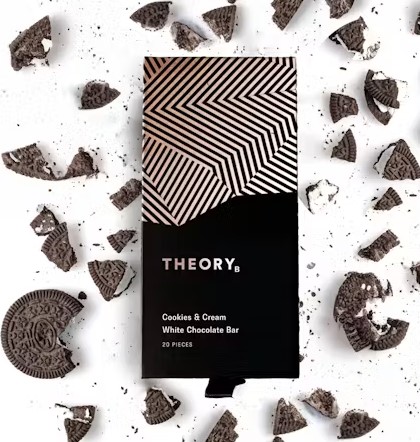 Photograph of product: THEORY | Chocolate Bar | Cookies & Cream | 100mgs (TAX INCLUDED)