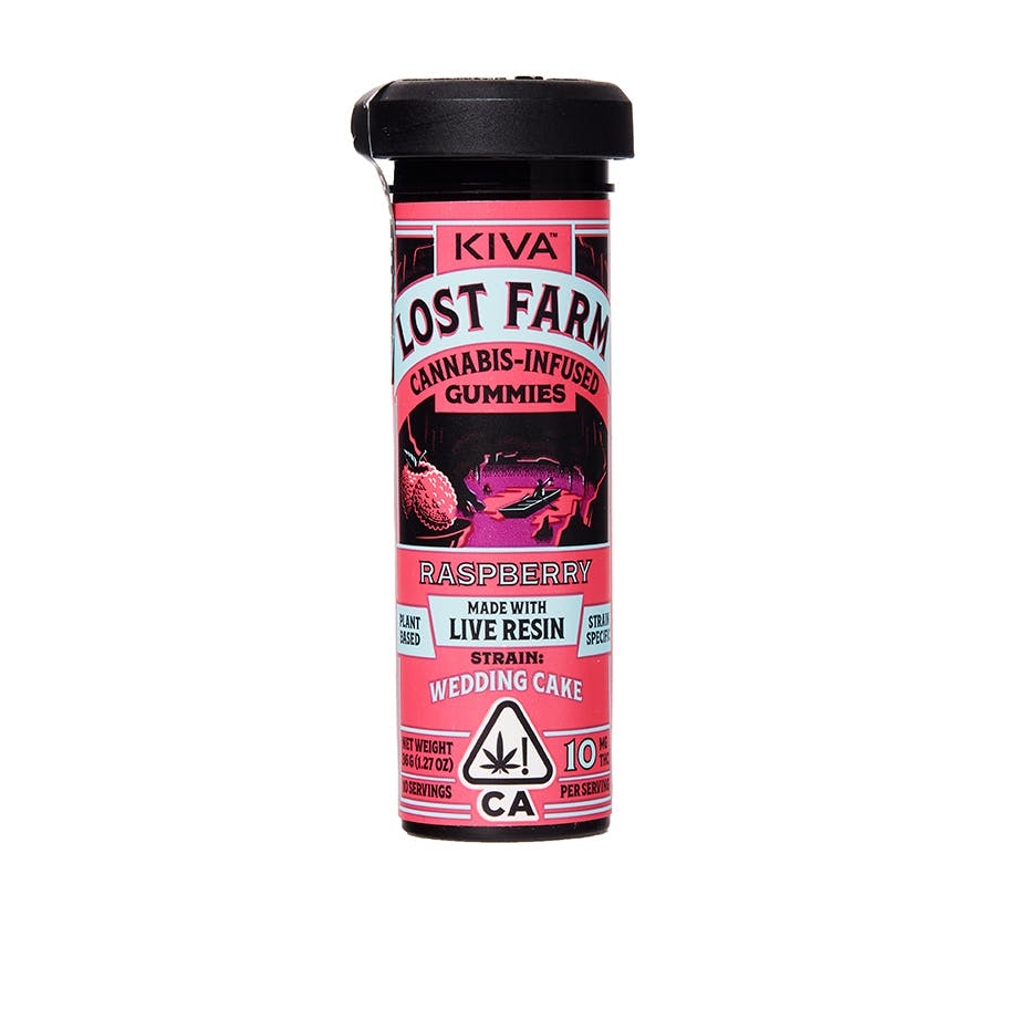 Photograph of product: LOST FARM - RASPBERRY GUMMY 100MG