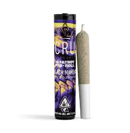 Photograph of product: CRU | Black Mamba | 1G Fat Boy Kief Infused Pre-Roll