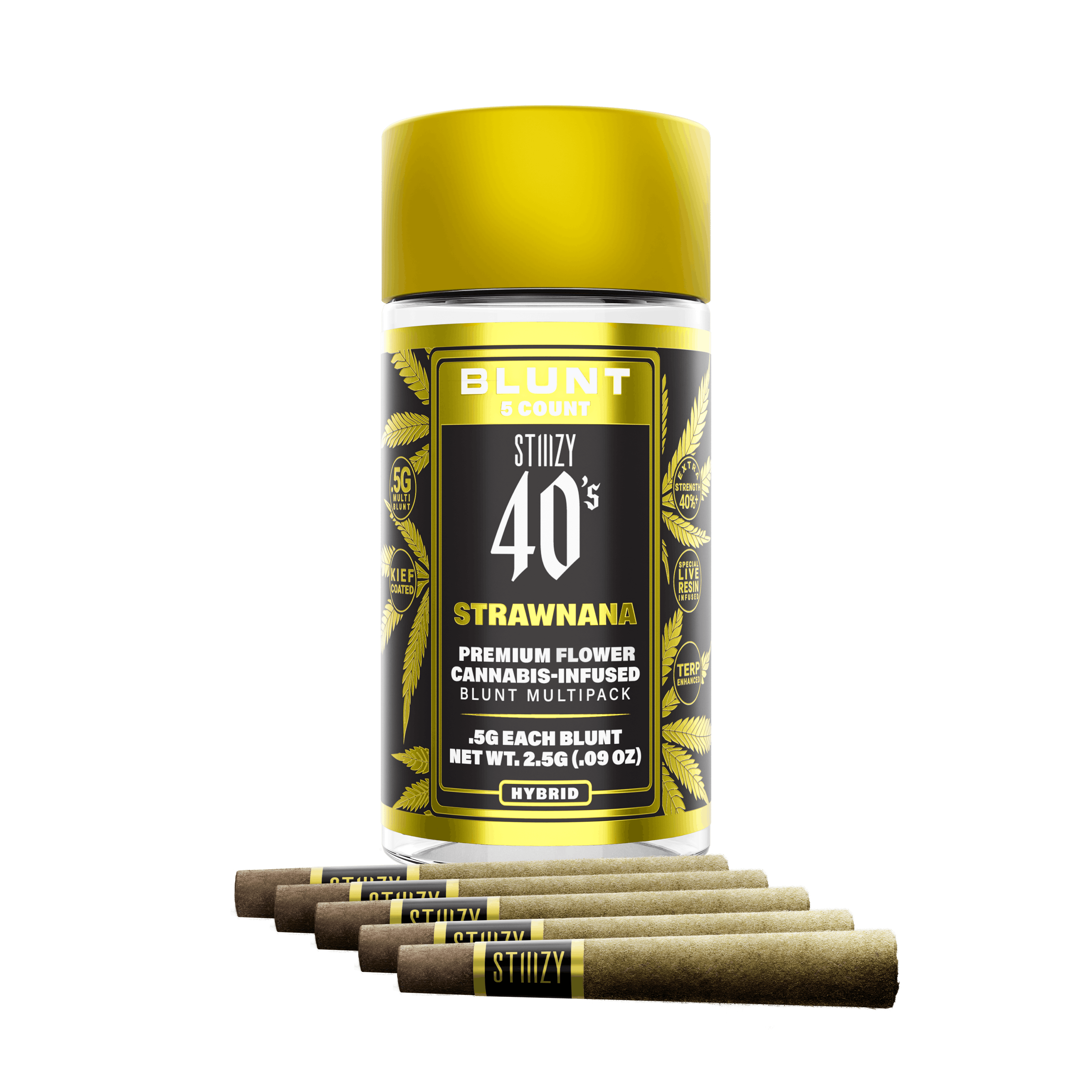 Photograph of product: Strawberry Cough 40's Infused Blunts 5pk