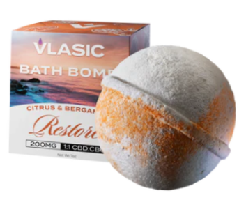 Photograph of product: Vlassic Labs | Bath Bomb | Restore | 100mg CBD : 100mgCBG
