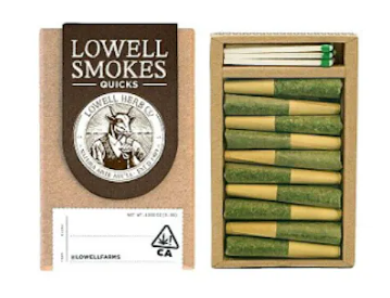 Photograph of product: Lowell Farms l Quicks-The Boss Hybrid Blend Pre Roll l 10pk l 3.5g
