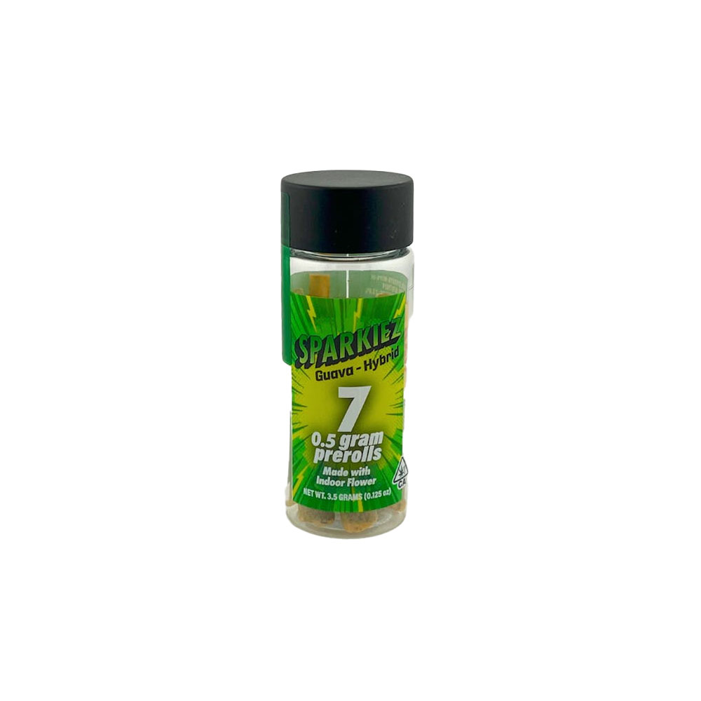 Photograph of product: SPARKIEZ - MINI PRE-ROLL 7PK - GUAVA