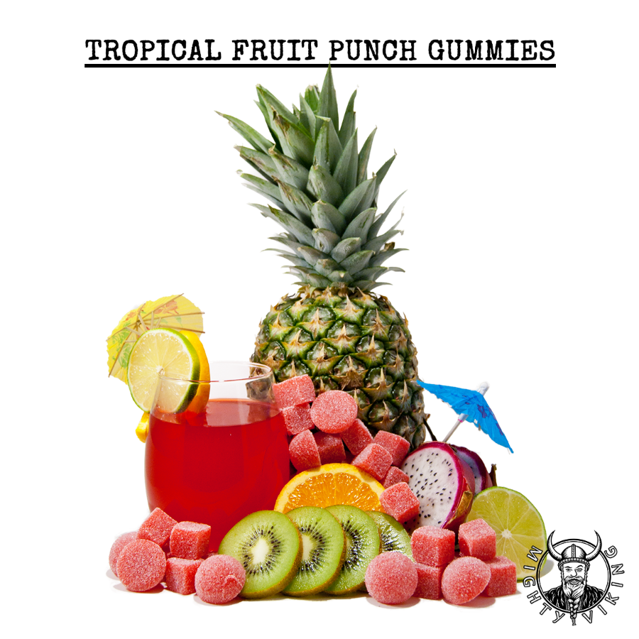 Photograph of product: 100mg RSO Tropical Punch Gummies