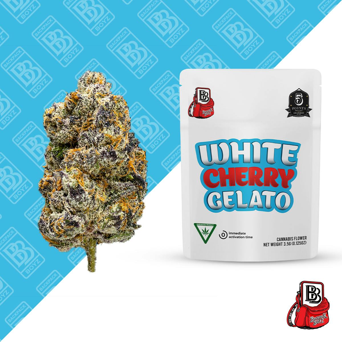 Photograph of product: BACKPACK BOYZ | White Cherry Gelato | Flower | 3.5g