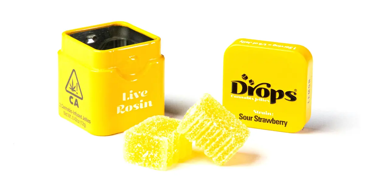 Photograph of product: Drops | Singles | Lemon | Active | 100mg