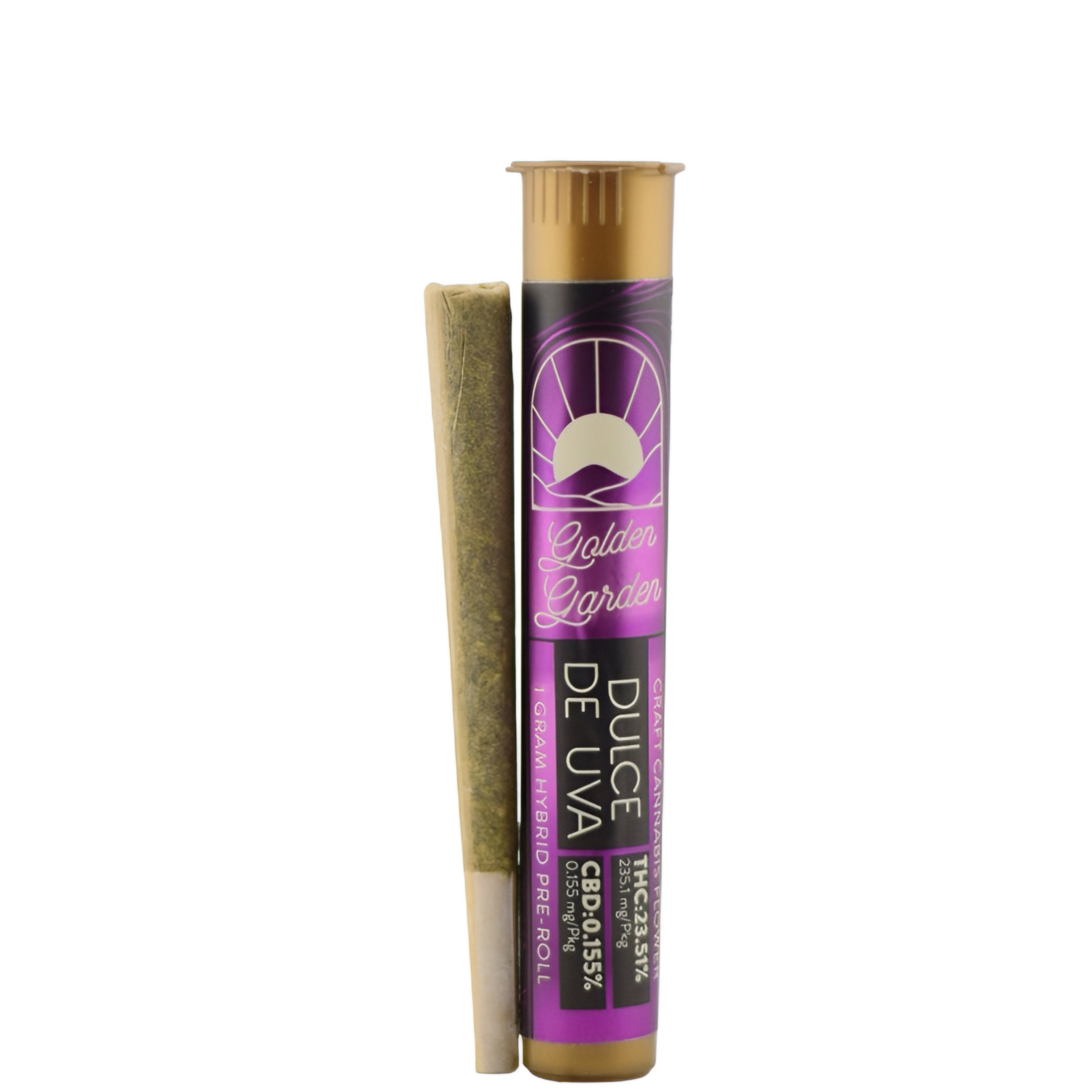 Photograph of product: Golden Garden | Pre-Roll | Dulce De Uva | 1g