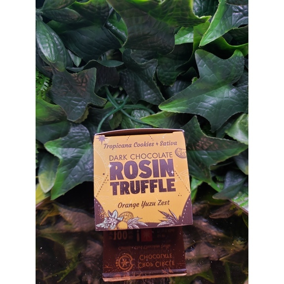 Photograph of product: Orange Yuzu Uplifting (Citrus Saverz) - 100mg Single Chocolate Truffle - Crop Circle
