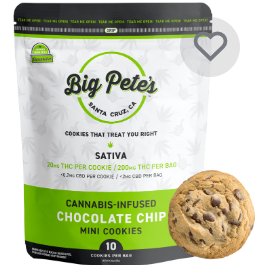 Photograph of product: Big Pete's Treats | Oui'd Chocolate Chip Mini Cookies | Edible | 10pk | 200mg