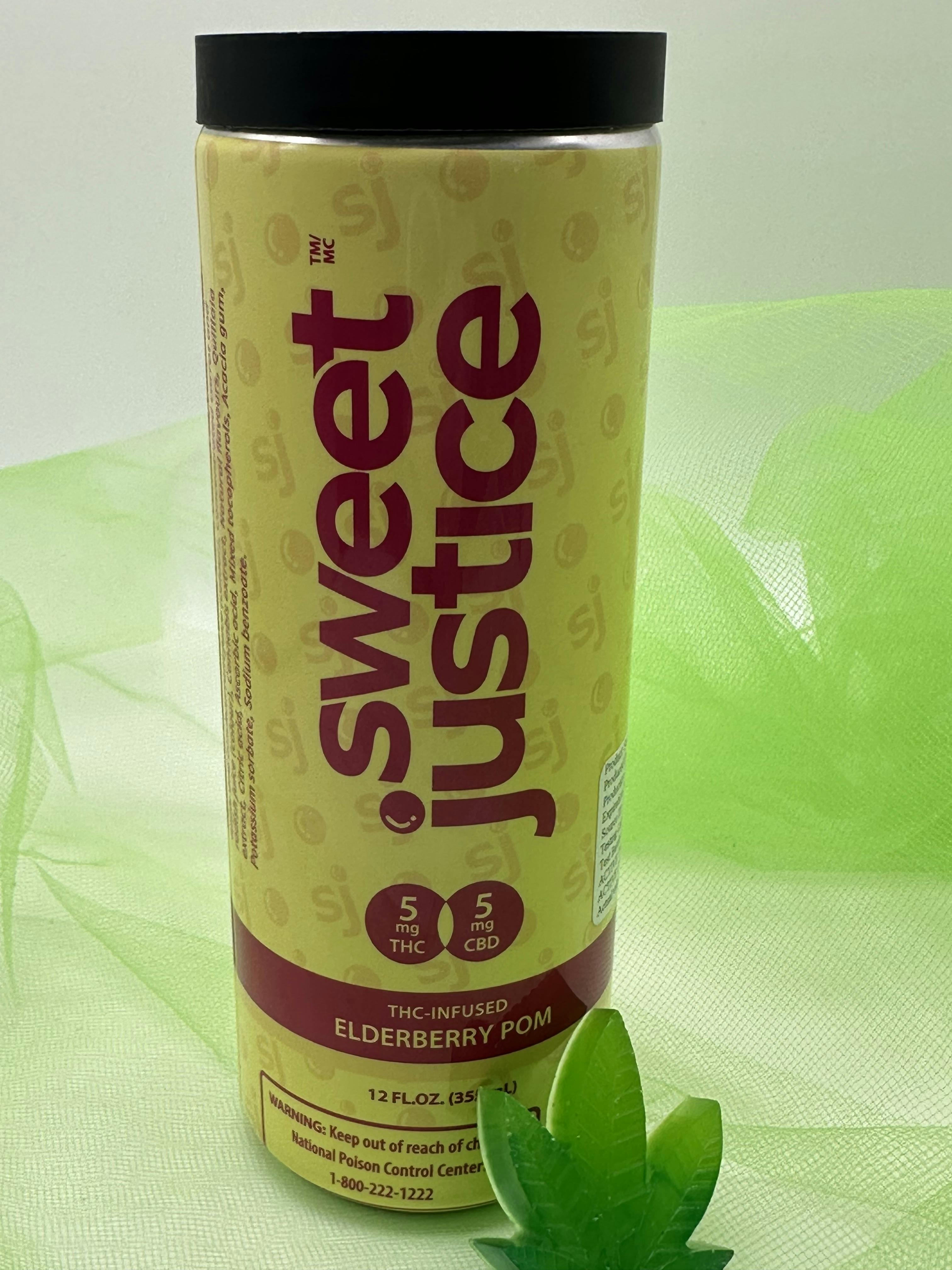 Photograph of product: Sweet Justice-Elderberry Pom.-5mg TH-oui/5mg CBD