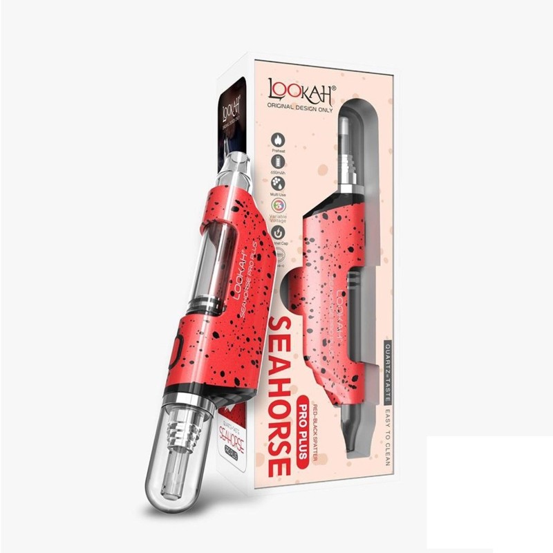 Photograph of product: Lookah Seahorse Pro Plus Red-Black Spatter