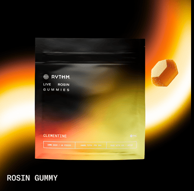 Photograph of product: Rythm Solventless Gummies Clementine x10 ct - 3304