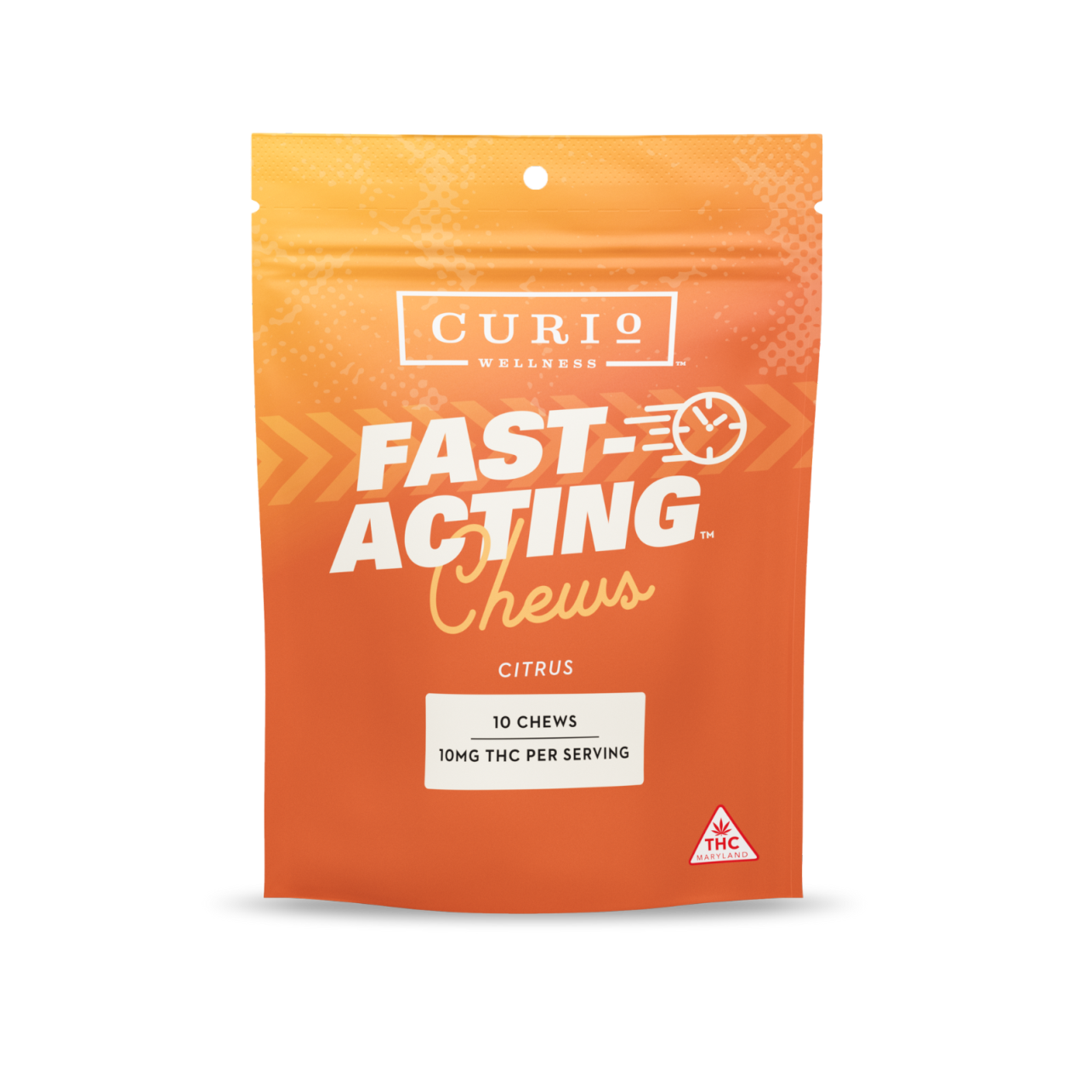 Photograph of product: Citrus Fast Acting Chews 10mg 10 Pack | 100mg