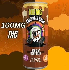 Photograph of product: Rockin' Root Beer Soda 100mg