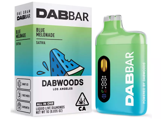 Photograph of product: BLUE MELONADE 1G LIQUID LIVE DIAMONDS ALL-IN-ONE DAR BAR