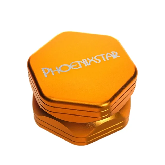 Photograph of product: PhoenixStar 2pc Hexagon Grinder I Gold I Highly Elevated
