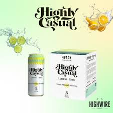 Photograph of product: High Five - Lemon + Lime 5mg (1:1) Oui'd Seltzer (4-Pack)