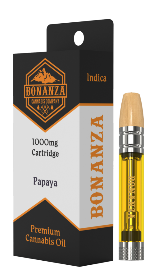 Photograph of product: Bonanza - Distillate Cartridge - Papaya (I) (1.0g)