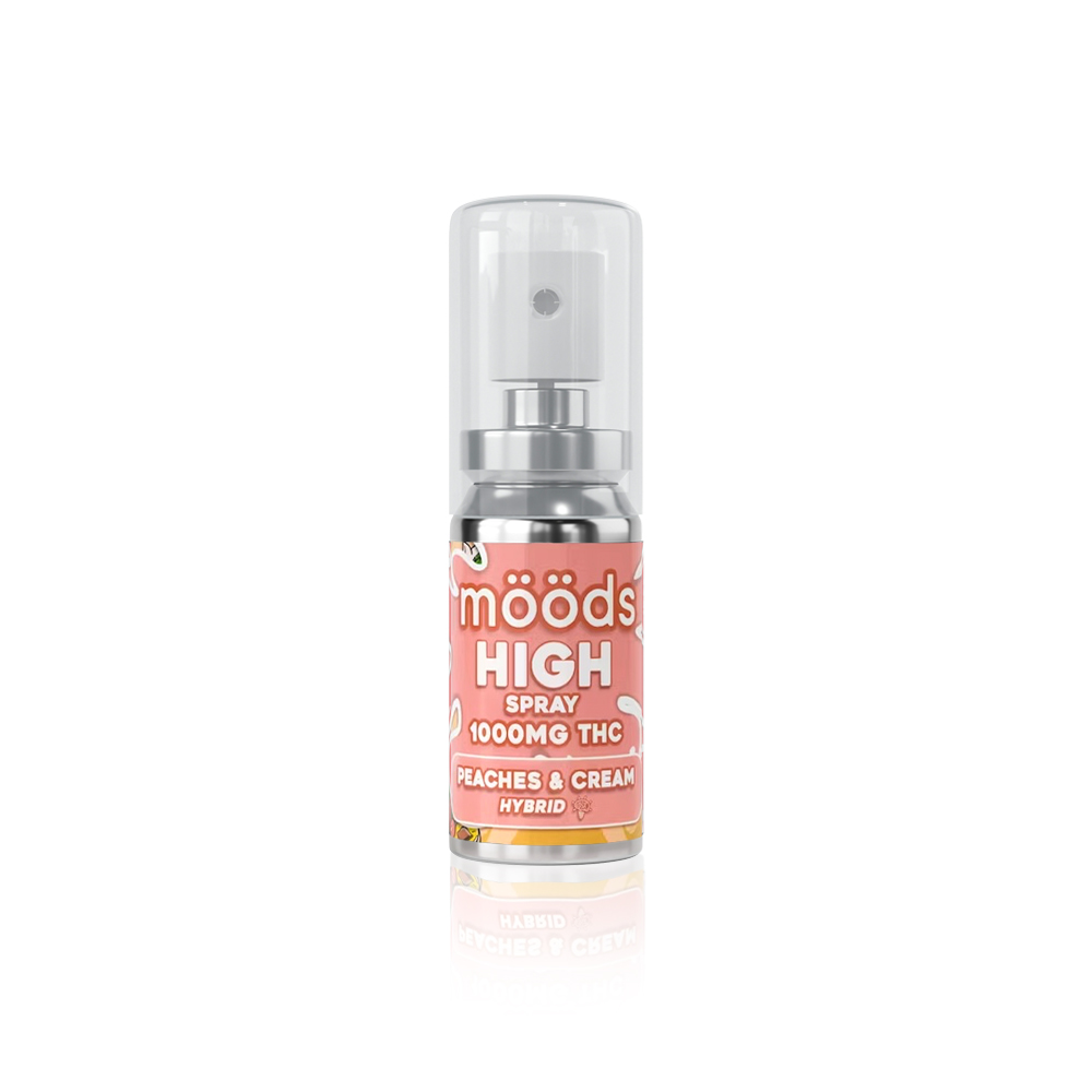 Photograph of product: MOODS - Tincture - Peaches & Cream - Spray - 1000MG