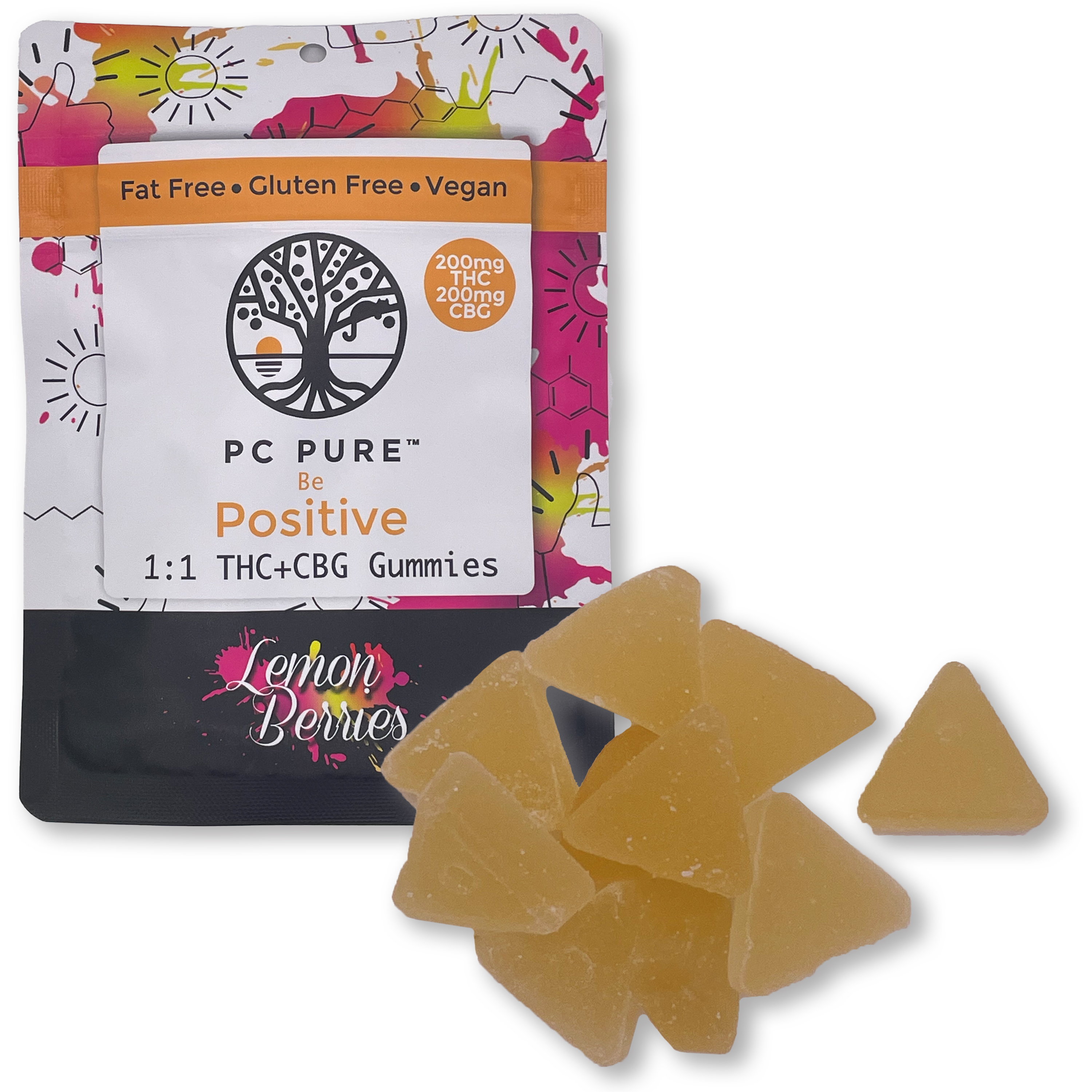 Photograph of product: Monster - PC Pure - Lemon Berry 200:200 TH-oui/CBG Gummies - 200mg