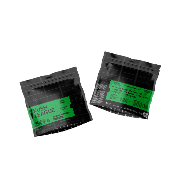 Photograph of product: Matcha Apple | 5mg | 20pk Rosin Chews | Kush League