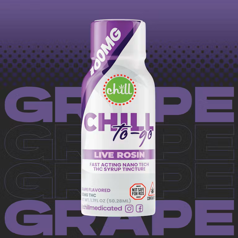Photograph of product: CHILL | SYRUP TO GO | GRAPE | 100MG
